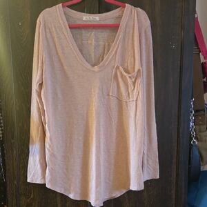 We The Free Light Pink Long Sleeve Top